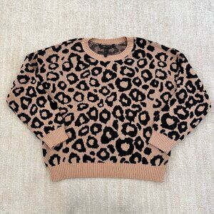 REVOLVE Leopard Print Sweater - Black and Tan
